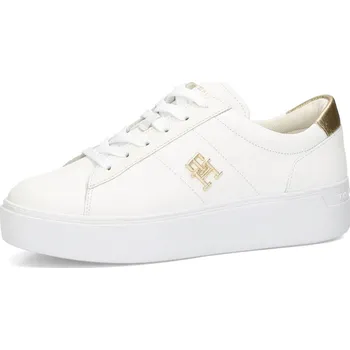 Dámská obuv Tommy Hilfiger dámské kožené tenisky - bílé