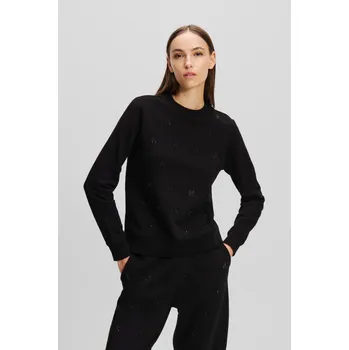 Dámská mikina MIKINA KARL LAGERFELD KL RHINESTONE SWEATSHIRT BLACK