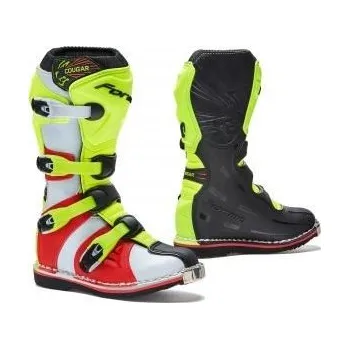 Moto obuv Dětské moto boty FORMA COUGAR černo/žluto/červené (Velikost: 34) MCF_10181