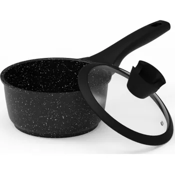 Hrnec Hrnec Domoletti Black Marble, 16 cm, 1,3 l