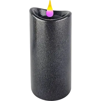 Svíčka LED svíčka 125x50 mm METAL černá
