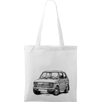 Plátěná taška - Fiat 126P - Maluch Barva: Bílá