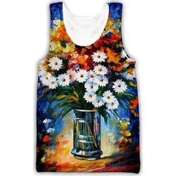 Tílko s 3D potiskem CS1115 květiny Velikost: 4XL, Barva (Varianta): Barva 18