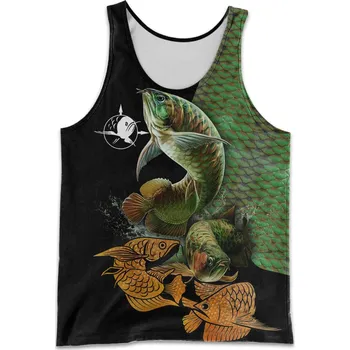 Tílko s 3D potiskem CS1112 Fish ryba Velikost: 5XL, Barva (Varianta): vest 10