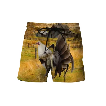 Pánské kraťasy Kraťasy s potiskem kohout Rooster Velikost: XL, Barva (Varianta): shorts 11