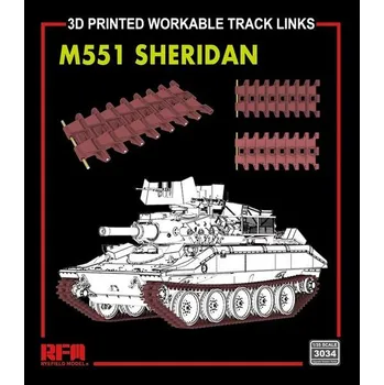 Plastikový model Ryefield model 1/35 M551 Sheridan workable tracks (3D Printed)