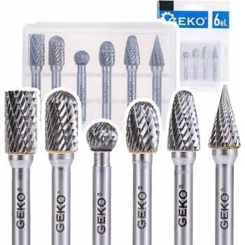 Fréza Sada stopkových fréz do kovu 6 mm, 6 ks - GEKO