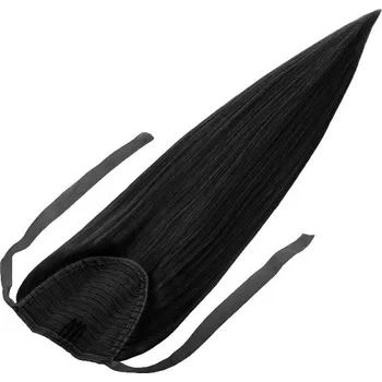 Příčesek Clip In culík Premium 50 cm – černý, pravé vlasy, 80 g