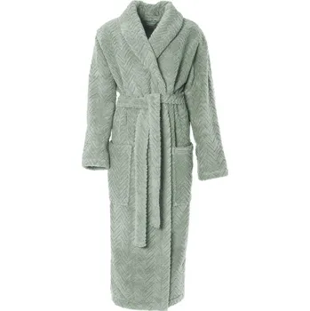 Dámský župan Dámský dlouhý župan se šálovým límcem ATHENA světle zelená - M