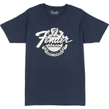 Pánské tričko Fender World Wide Tee Vintage Navy XXL + prodloužená záruka 3 roky