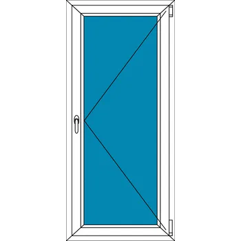 Okno Balkónové dveře 100x210 Jednokřídlé Otevírací Aluplast Ideal 4000 BARVA PROFILU: Bílá - Zlatý dub