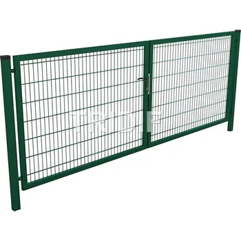 Plot Brána s 2D panelem 6-5-6 / ZELENÁ / šířka 4000 mm / + 2 ks sloupků ZDARMA