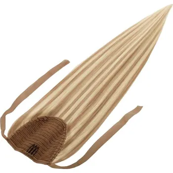 Příčesek Clip In culík Premium 60 cm – melír ledová blond / tmavá blond, 100% pravé vlasy, 120 g