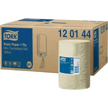 Utěrka Tork Basic Paper 1 ply - Tork Basic utěrka 1 vrstvá, ŽLUTÁ