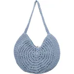 Módní dámská pletená kabelka na rameno Dióna, světle modrá