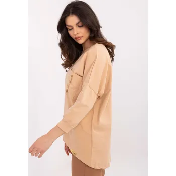 Dámská tunika Stylová světle hnědá halenka s
