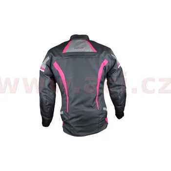 Moto bunda bunda Irma, ROLEFF - Německo, dámská (černá/růžová/šedá, vel. 2XL) (Velikost: XS) GID21016 PINK