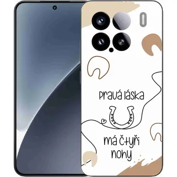 Pouzdro na mobilní telefon Gelový kryt mmCase na Xiaomi 15 - koňský motiv bílé pozadí