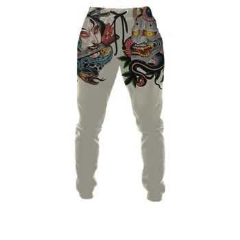 Dámské kalhoty Kalhoty s 3D potiskem Samurai Oni Mask Velikost: 5XL, Barva (Varianta): Jogger kalhoty 7