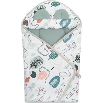 Zavinovačka Zavinovačka 2v1 do autosedačky, kočárku, mušelín, bavlna - Ježek Toník, zelená