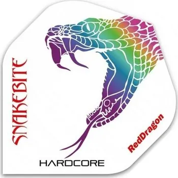 Příslušenství pro šipky Letky Peter Wright Snakebite Hardcore Red Dragon white