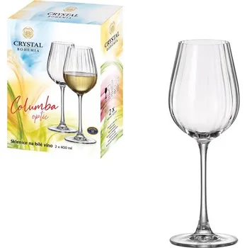 Sklenice Crystal Bohemia Columba Optic 400 ml 2 ks