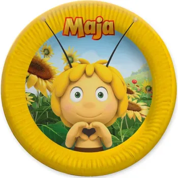 Jednorázové nádobí Papírové talíře Včelka Mája | 23 cm, sada 10 ks