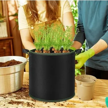 Květináč Deminas | Ideální textilní květináč 39l, sada 3ks