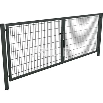 Plot Brána s 2D panelem 6-5-6 / ANTRACIT / šířka 4000 mm / + 2 ks sloupků ZDARMA