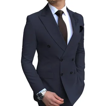 Pánské sako Pánské svatební sako groom Barva: Tmavě Modrá, Velikost: 5XL