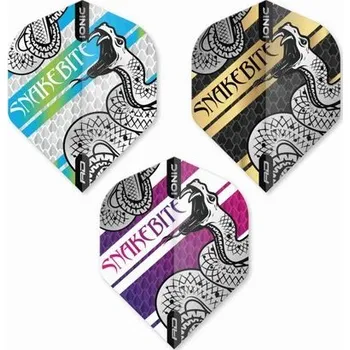 Příslušenství pro šipky Peter Wright Snakebite sada letek Red Dragon Coiled Snake (3 druhy letek v sadě)