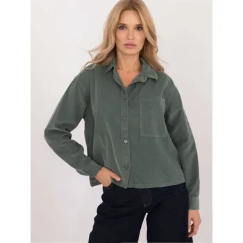 Dámská tunika Manšestrová košile v tmavě zelené barvě