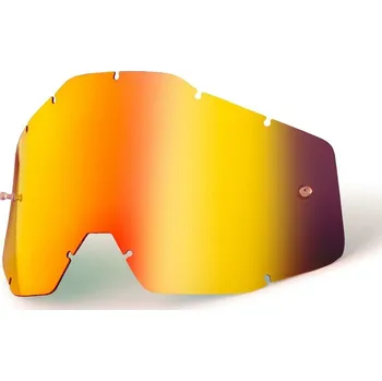 Motocyklové brýle plexi Racecraft/Accuri/Strata, 100% (červené chrom, Anti-fog) 51002-003-02