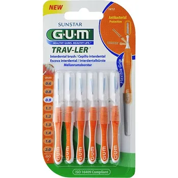 Mezizubní kartáček Gum Trav-Ler průchodnost 0,9mm MK cylindrický 6ks + krytka