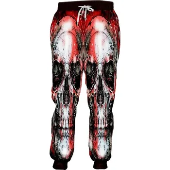 Dámské kalhoty Kalhoty s 3D potiskem CS876 lebky a kostra Velikost: 4XL, Barva (Varianta): Jogger kalhoty 6