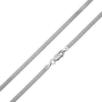 Náhrdelník Silvego Stříbrný plochý náhrdelník Valencia 3 mm / 55 cm