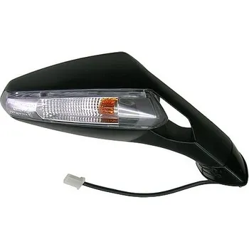 Zrcátko pro motocykl zpětné zrcátko s blikačem (rozteč zavitů 34 mm), Q-TECH, P DERBI GPR 50 Racing 2004-2009