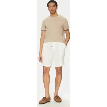 Pánské kraťasy Tommy Hilfiger Šortky z materiálu Harlem MW0MW37804 Écru Regular Fit 40