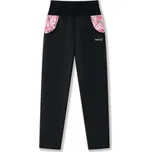 Dívčí softshellové kalhoty - Wolf B2585, černá / lesní zvířátka Barva: Černá, Velikost: 104