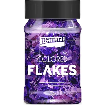 Barevné metalické vločky do pryskyřice Barva: Tmavě fialová