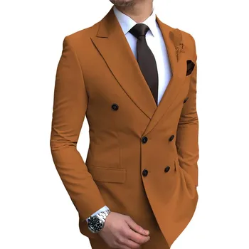 Pánské svatební sako groom Barva: Hnědá, Velikost: XL