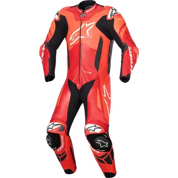 Moto kombinéza ALPINESTARS jednodílná kombinéza GP PLUS V4 SPRINT TECH-AIR kompatibilní červená fluo/červená/bílá/černá 2025 - 50