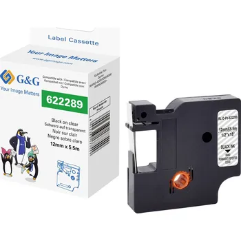 Kotouček do pokladny a tiskárny štítků G a G páska do štítkovače polyester Barva pásky: transparentní Barva písma: černá 12 mm 5.5 m