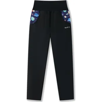 Chlapecké kalhoty Chlapecké softshellové kalhoty - Wolf B2585, černá / raketa Barva: Černá, Velikost: 104