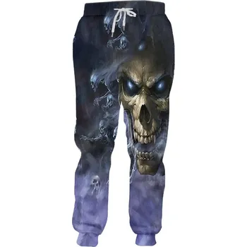 Dámské kalhoty Kalhoty s 3D potiskem CS876 lebky a kostra Velikost: S, Barva (Varianta): Jogger kalhoty 5