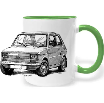 Hrnek - Fiat 126P - Maluch Barva: Zelená
