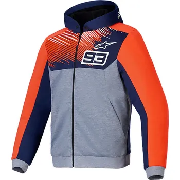 Moto bunda ALPINESTARS bunda CHROME V2 SPORT HOODIE MM93 Marquez fluo red/grey/blue - 2XL