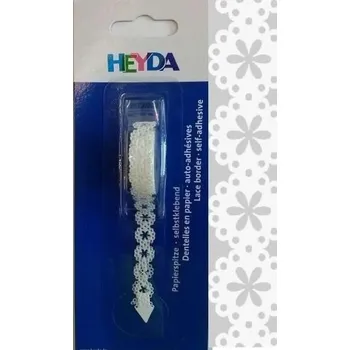 Lepicí páska HEYDA Samolepicí papírová krajka - květiny 10 mm x 2 m - neuveden