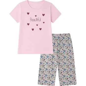 Dámské pyžamo Dámské pyžamo - Wolf D2535, světle růžová / šedá Barva: Růžová světlejší, Velikost: M