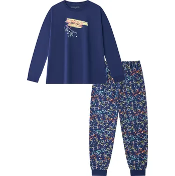 Chlapecké pyžamo Chlapecké pyžamo - Wolf S2556, tmavě modrá Barva: Modrá tmavě, Velikost: 158